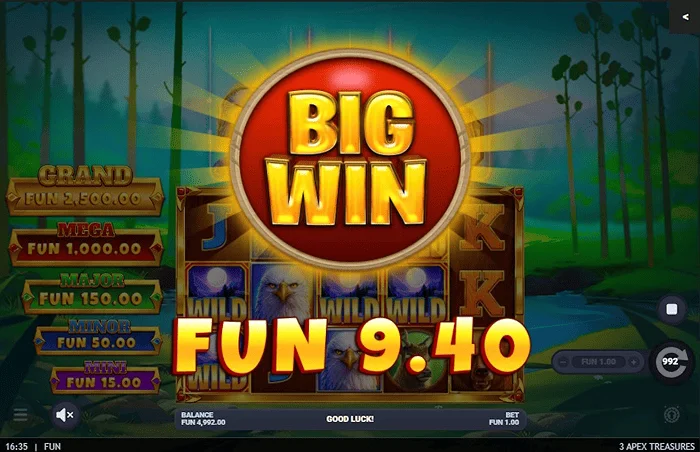 3 Apex Treasures - big win in Hold & Win